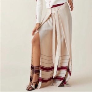 Zara NWT Wrap Open Wide Leg Pants Sz. Lg